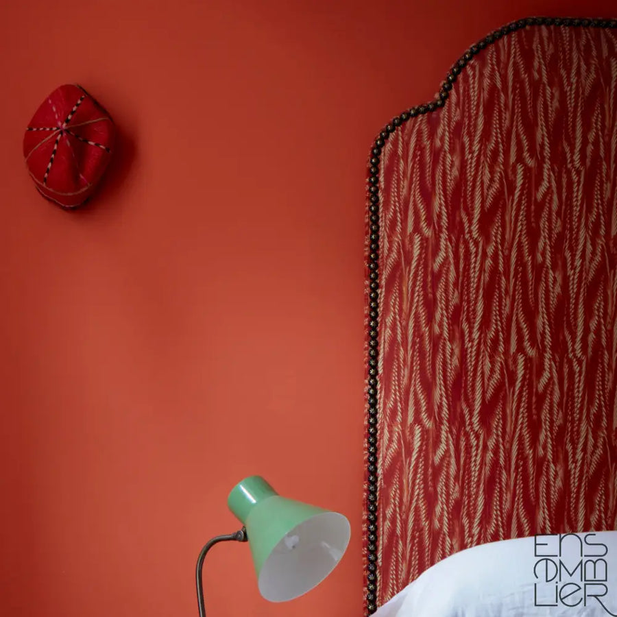 Carlyle custom bespoke headboard using sustainable natural materials and handcrafted in the UK by Ensemblier London
