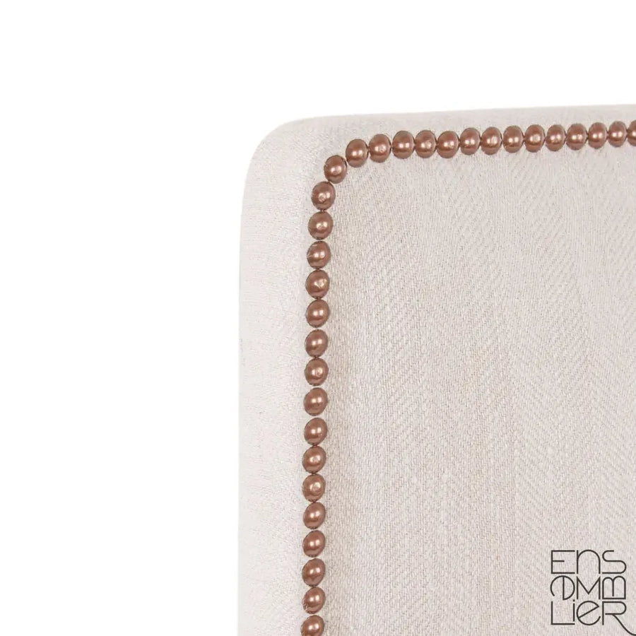 casper headboard side detail with studs
