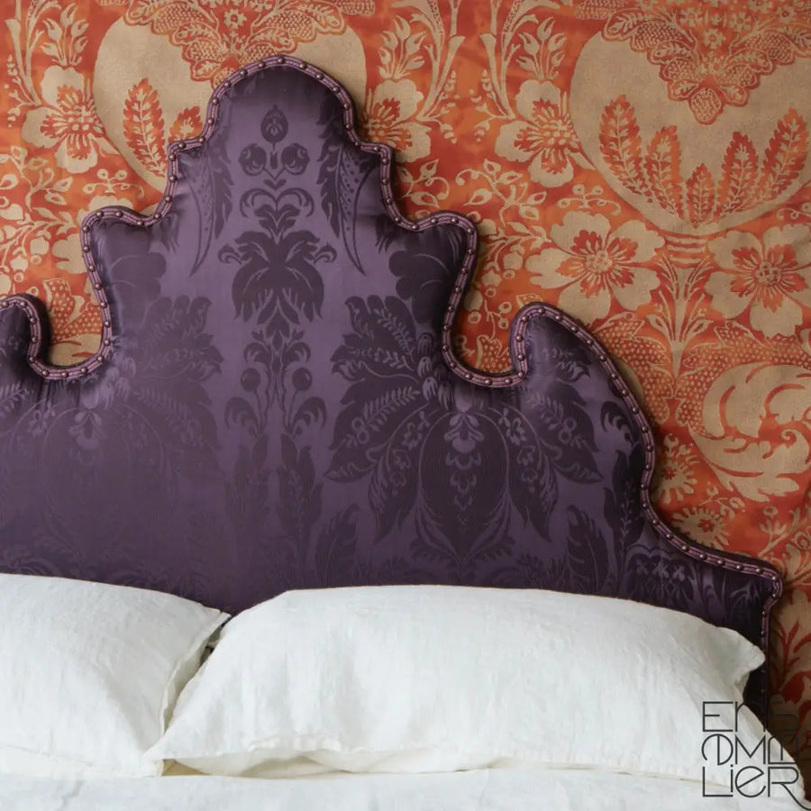 Lopokova headboard using sustainable natural materials and handcrafted in the UK by Ensemblier London