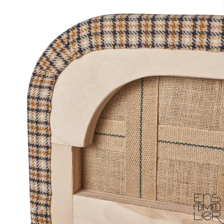 Persephone King Headboard in Fox Brothers
