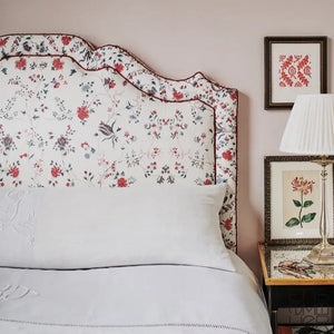 Waldorf headboard using sustainable natural materials and handcrafted in the UK by Ensemblier London